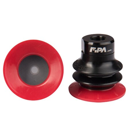 Fipa Bellows vacuum cup diam. 37 mm, Varioflex 30 Degrees/60 Degrees, fitting G1/8-female 20.037.149.16-FI